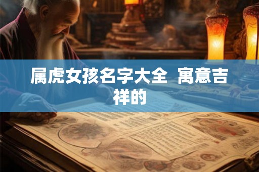 属虎女孩名字大全  寓意吉祥的