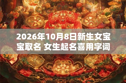 2026年10月8日新生女宝宝取名 女生起名喜用字词