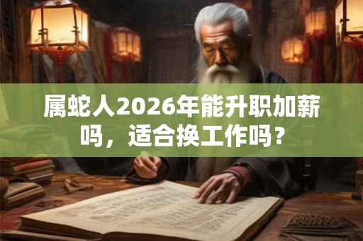 属蛇人2026年能升职加薪吗，适合换工作吗？