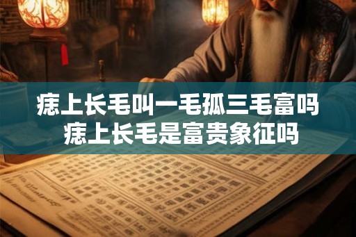 痣上长毛叫一毛孤三毛富吗 痣上长毛是富贵象征吗