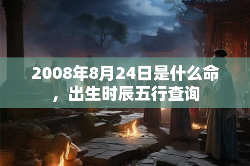 2008年8月24日是什么命，出生时辰五行查询