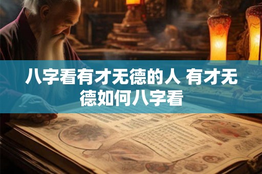 八字看有才无德的人 有才无德如何八字看 八字看有才无德的人 有才无德如何八字看