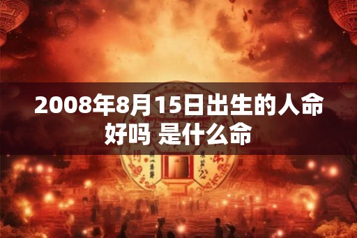 2008年8月15日出生的人命好吗 是什么命