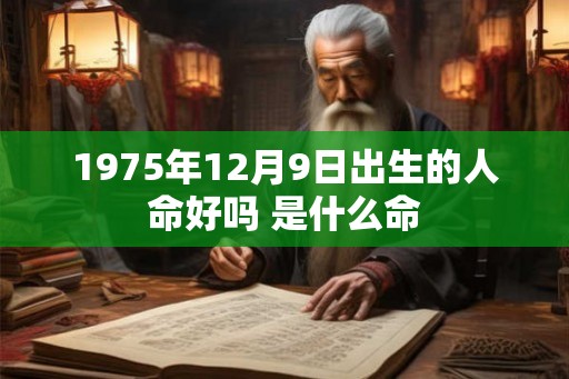 1975年12月9日出生的人命好吗 是什么命