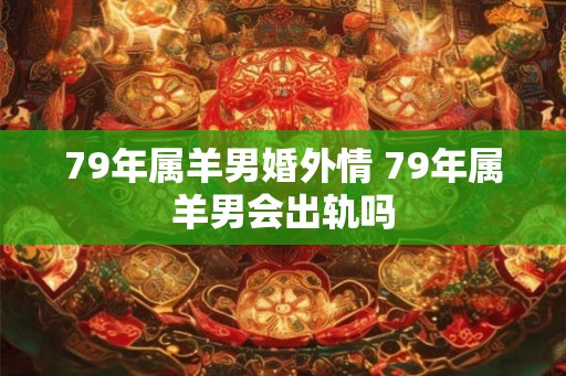 79年属羊男婚外情 79年属羊男会出轨吗