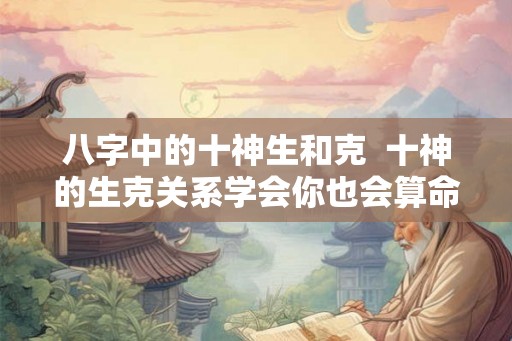 八字中的十神生和克  十神的生克关系学会你也会算命