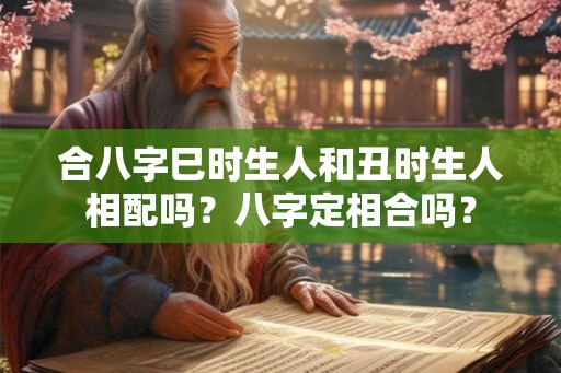 合八字巳时生人和丑时生人相配吗?八字定相合吗? 合八字巳时生人和丑时生人相配吗?八字定相合吗?
