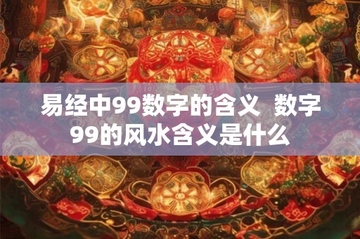 易经中99数字的含义  数字99的风水含义是什么