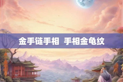 金手链手相  手相金龟纹
