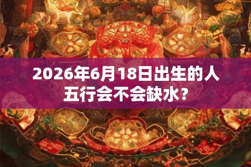 2026年6月18日出生的人五行会不会缺水？