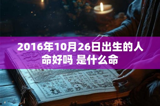 2016年10月26日出生的人命好吗 是什么命