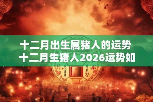 十二月出生属猪人的运势 十二月生猪人2026运势如何 十二月出生属猪人的运势 十二月生猪人2026运势如何