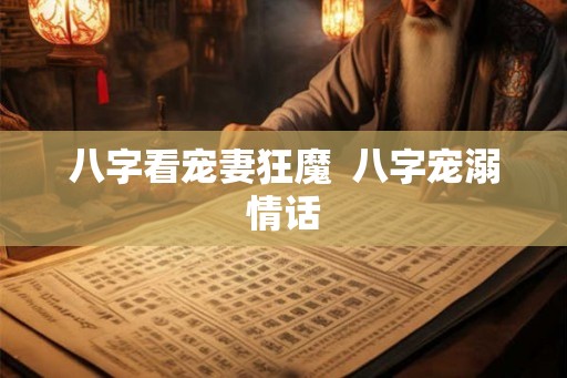 八字看宠妻狂魔  八字宠溺情话
