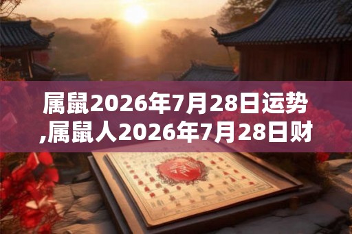 属鼠2026年7月28日运势,属鼠人2026年7月28日财运,生肖鼠2026年7月28日运势