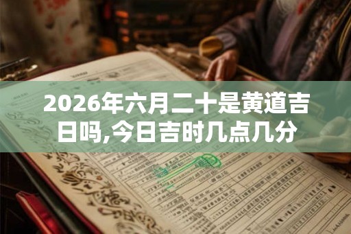 2026年六月二十是黄道吉日吗,今日吉时几点几分 2026年六月二十是黄道吉日吗,今日吉时几点几分