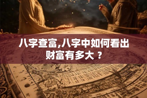 八字查富,八字中如何看出财富有多大 ？