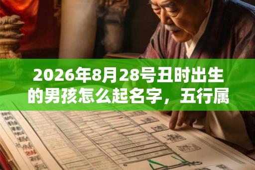 2026年8月28号丑时出生的男孩怎么起名字，五行属什么
