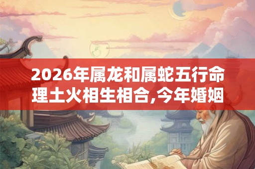 2026年属龙和属蛇五行命理土火相生相合,今年婚姻运势较差 2026年属龙和属蛇五行命理土火相生相合,今年婚姻运势较差