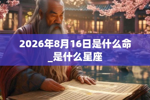 2026年8月16日是什么命_是什么星座