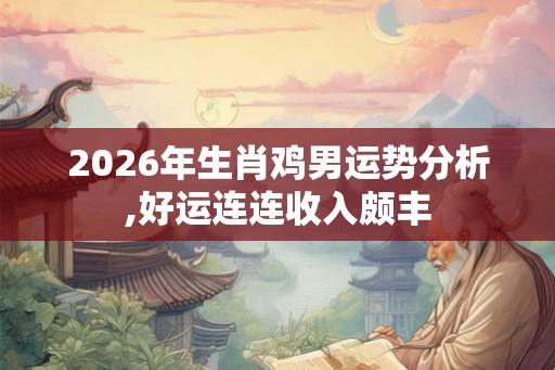 2026年生肖鸡男运势分析,好运连连收入颇丰