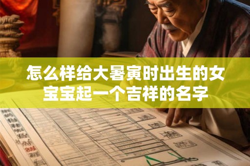 怎么样给大暑寅时出生的女宝宝起一个吉祥的名字