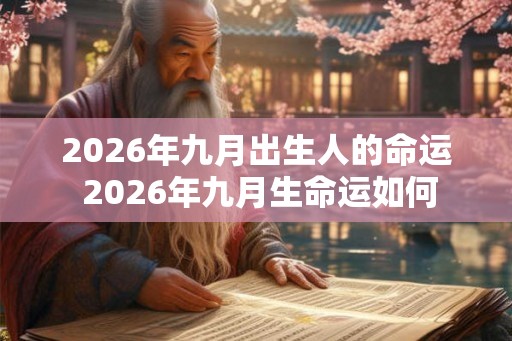 2026年九月出生人的命运 2026年九月生命运如何