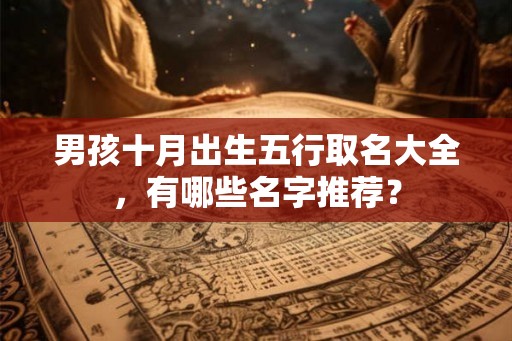 男孩十月出生五行取名大全，有哪些名字推荐？