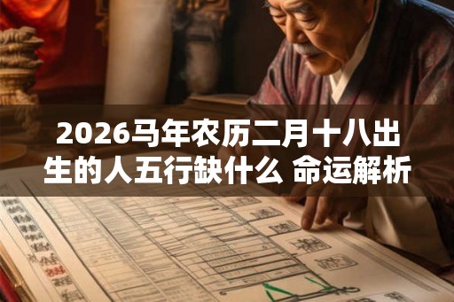 2026马年农历二月十八出生的人五行缺什么 命运解析八字起名