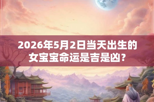 2026年5月2日当天出生的女宝宝命运是吉是凶？