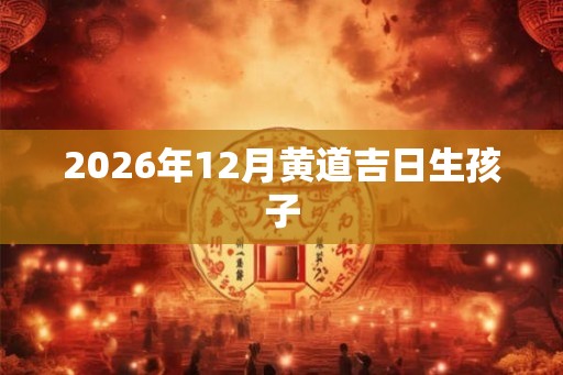 2026年12月黄道吉日生孩子