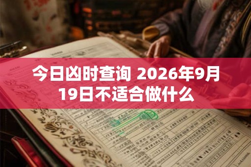 今日凶时查询 2026年9月19日不适合做什么