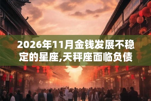 2026年11月金钱发展不稳定的星座,天秤座面临负债危机