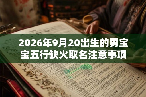 2026年9月20出生的男宝宝五行缺火取名注意事项