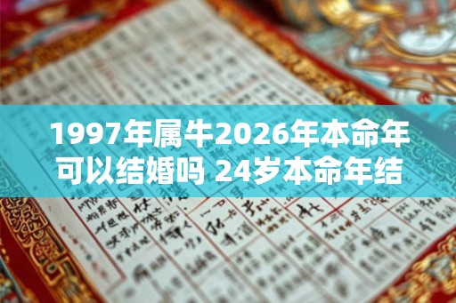 1997年属牛2026年本命年可以结婚吗 24岁本命年结婚好吗