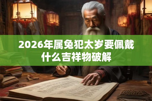 2026年属兔犯太岁要佩戴什么吉祥物破解