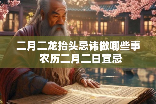 二月二龙抬头忌讳做哪些事  农历二月二日宜忌