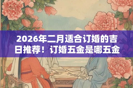2026年二月适合订婚的吉日推荐!订婚五金是哪五金 2026年二月适合订婚的吉日推荐!订婚五金是哪五金