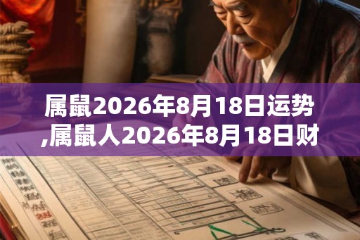 属鼠2026年8月18日运势,属鼠人2026年8月18日财运,生肖鼠2026年8月18日运势 属鼠2026年8月18日运势,属鼠人2026年8月18日财运,生肖鼠2026年8月18日运势