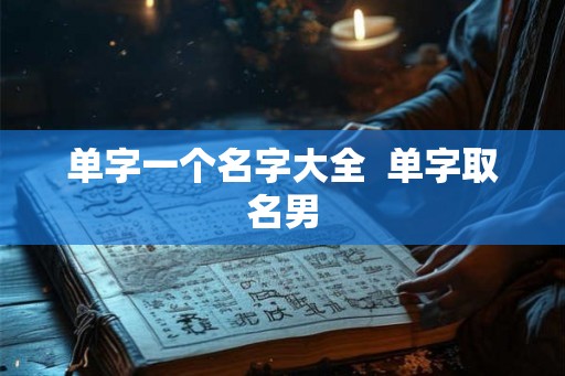 单字一个名字大全  单字取名男