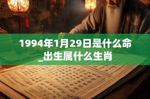 1994年1月29日是什么命_出生属什么生肖