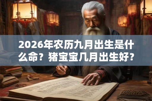 2026年农历九月出生是什么命？猪宝宝几月出生好？