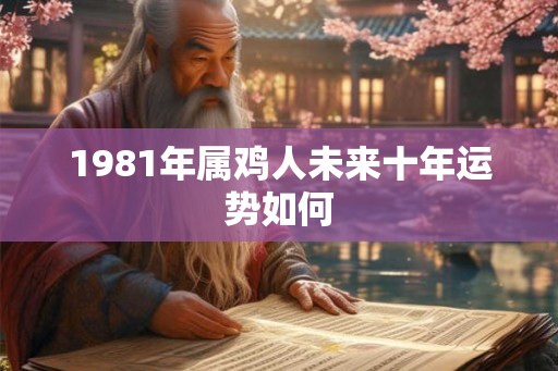 1981年属鸡人未来十年运势如何
