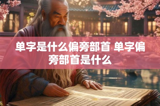 单字是什么偏旁部首 单字偏旁部首是什么