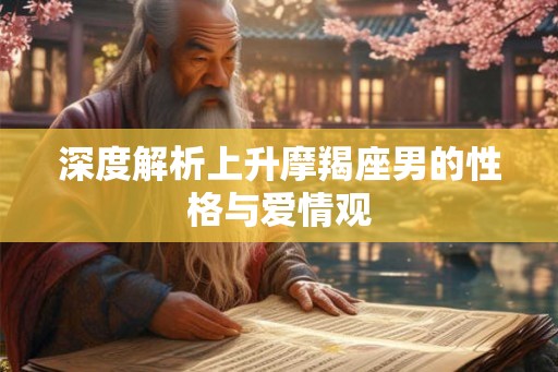 深度解析上升摩羯座男的性格与爱情观