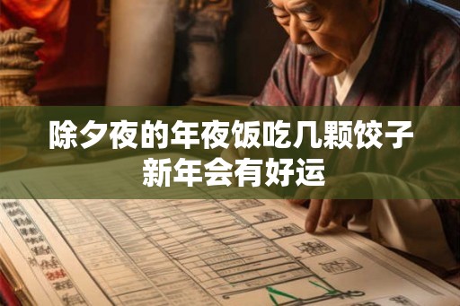 除夕夜的年夜饭吃几颗饺子 新年会有好运