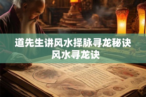 道先生讲风水择脉寻龙秘诀  风水寻龙诀