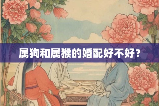 属狗和属猴的婚配好不好？