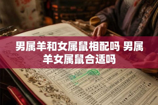 男属羊和女属鼠相配吗 男属羊女属鼠合适吗