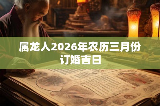 属龙人2026年农历三月份订婚吉日 属龙人2026年农历三月份订婚吉日