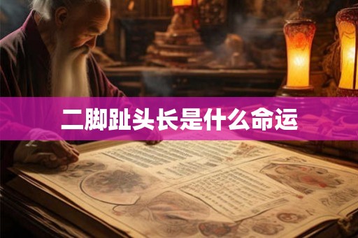 二脚趾头长是什么命运